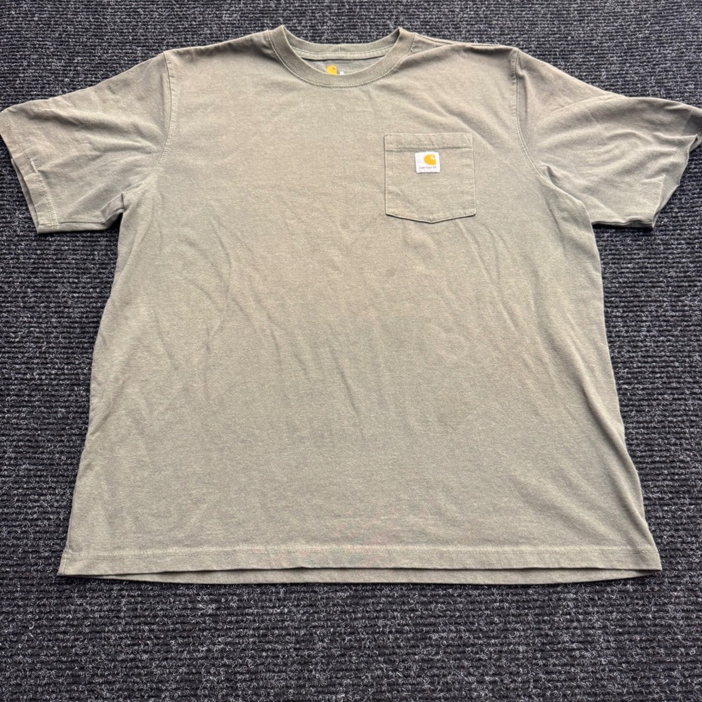 Carhartt K87 Pocket T-Shirt Mens XL Green Original Fit Short Sleeve Work Tee